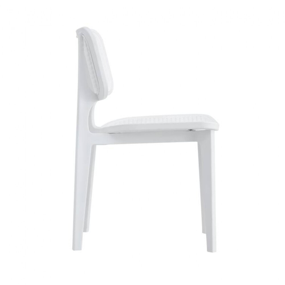 Silla Simil Rattan de polipropileno Blanco