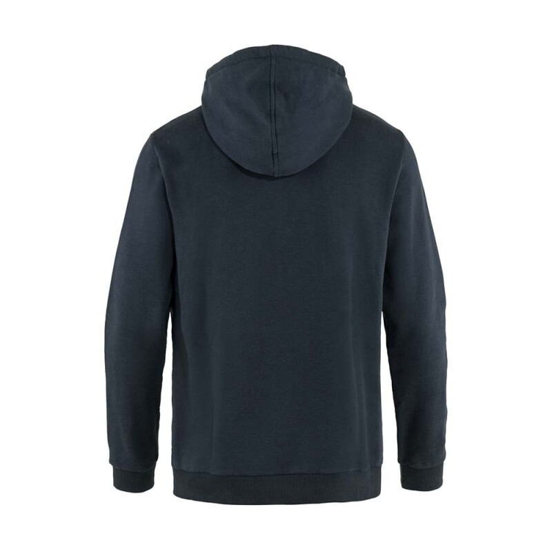 Polerón Fjallraven Logo Hoodie Hombre Dark Navy