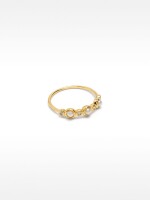 Anillo Con Circonitas Y Perlas dorado
