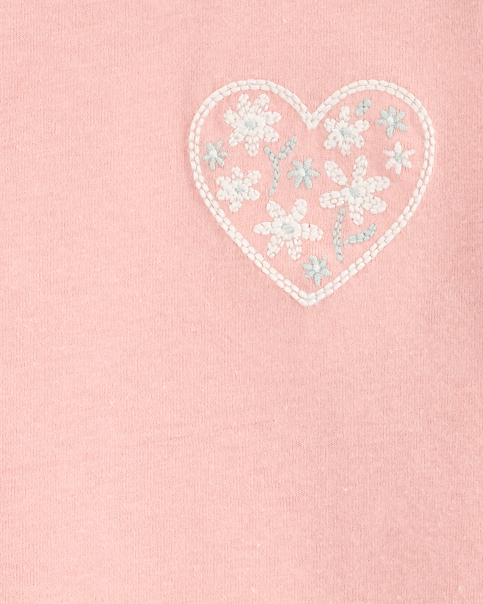 Remera de algodón con bordado corazón Remera de algodón con bordado corazón
