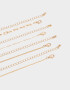 Collares Cortos Religioso Collares Cortos 4 Mix Cadenas - Dorado