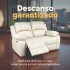 Sofá Sillón 2 Cuerpos Reclinable Masajeador Electrico Living Color Variante Crema
