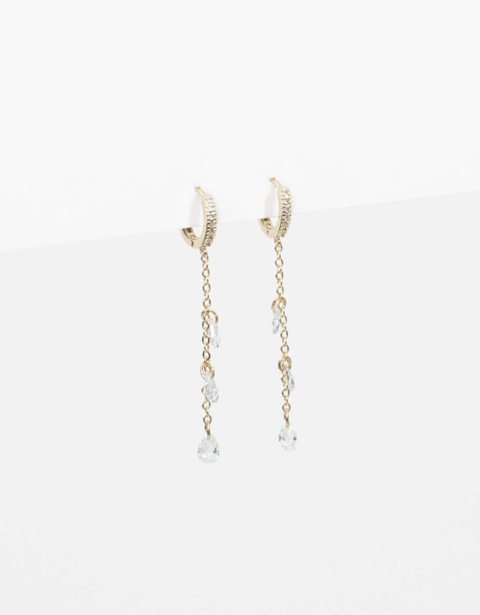 Aros Colgantes Con Cubic Zirconia. 