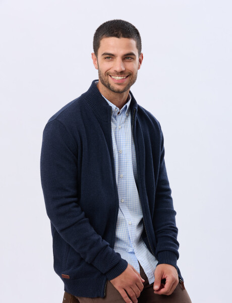 CAMPERA LANA TEJIDA Azul