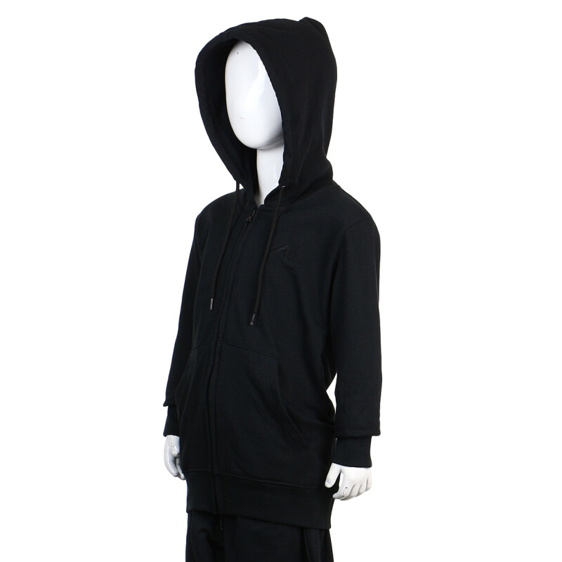 Austral BOYS COTTON JACKET WITH HOOD- BLACK Negro