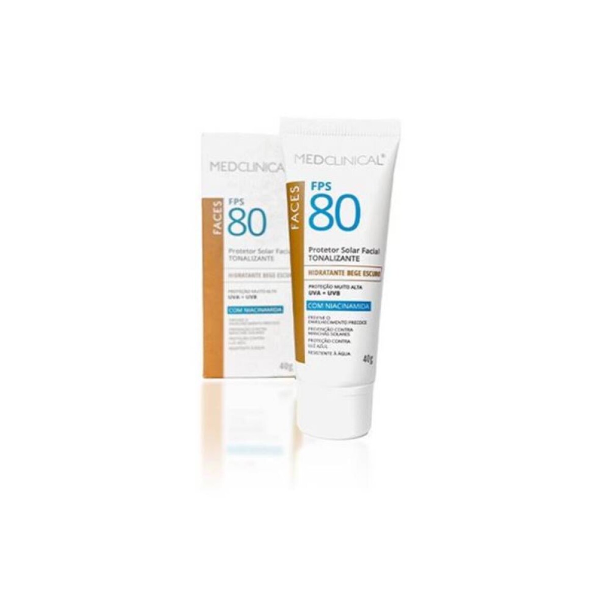 Protector Solar Facial Medclinical Beige Claro FPS80 40ml 