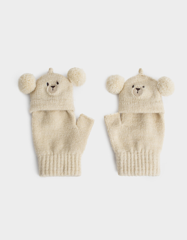 Guantes Infantiles Guantes Infantiles Mitones - Blanco Crudo