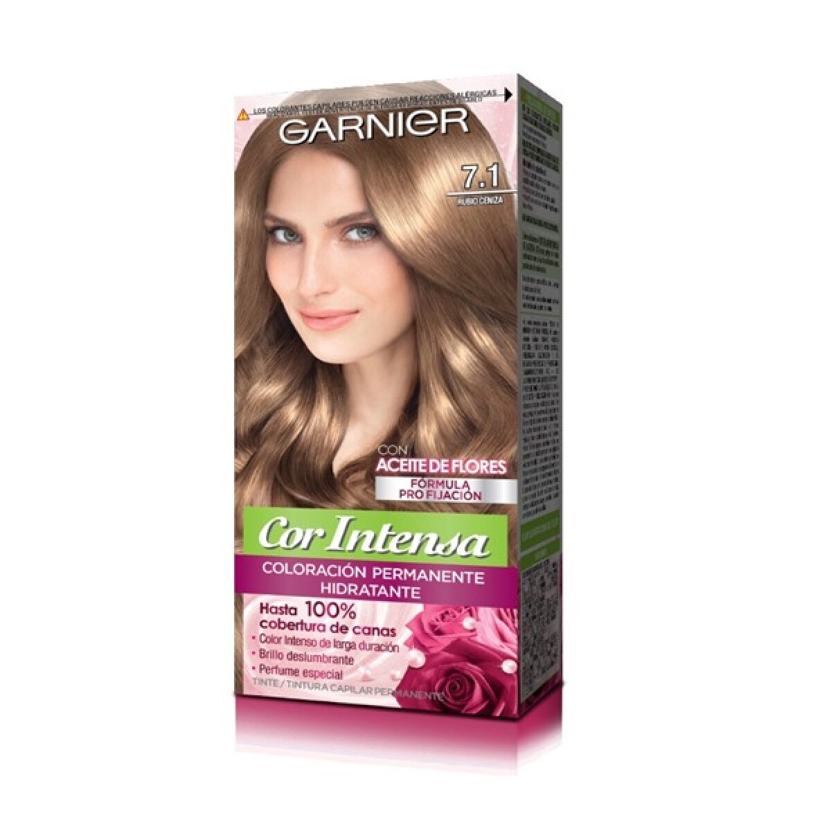 Tinta Garnier Color Intensa N°7.1 Rubio Cenizo | Rubio Claro con Tonalidad Ceniza 