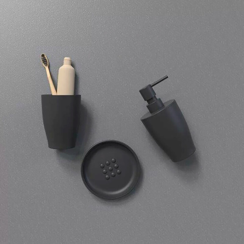 Set de baño 3 piezas Pure GRIS