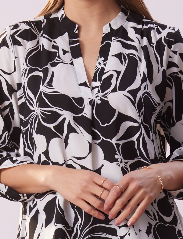 Blusa Printed NEGRO/BLANCO