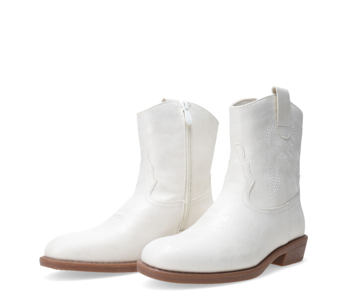 Botas de Niña MINI Miss Carol VIBER estilo tejana Blanco