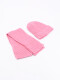 GORRO Y BUFANDA ROSADO