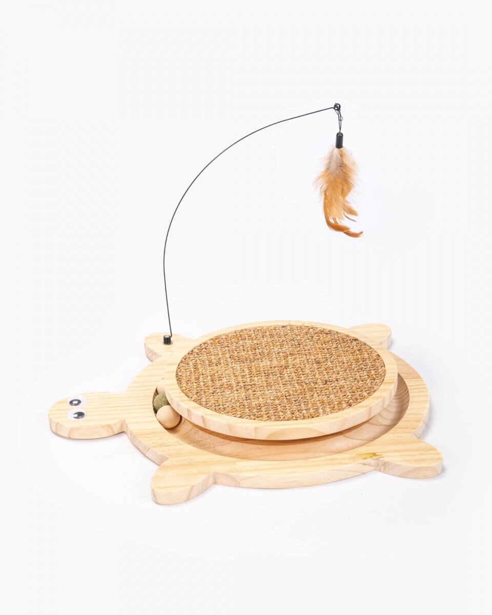Juguete interactivo gatos madera y fibra de sisal Tortuga 35*32*30cm - Juguete Interactivo Gatos Madera Y Fibra De Sisal Tortuga 35*32*30cm 