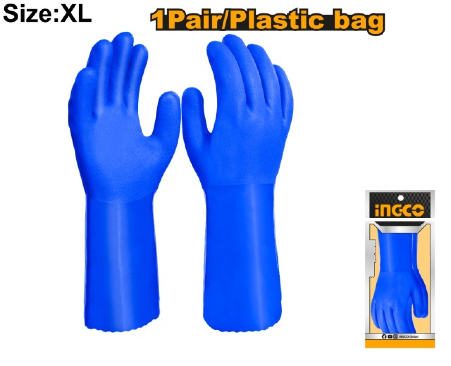 GUANTES DE PVC HGVP04 INGCO 