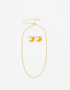 Bijouterie Set Sets temáticos Set De Argollas Y Collar Esmaltados - Dorado