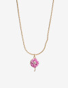 Cadena Corta con Dije Color Cadena Corta Con Dije Flor Leo - Dorado