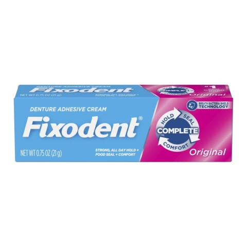 Fixodent adhesivo en crema para prótesis 21g