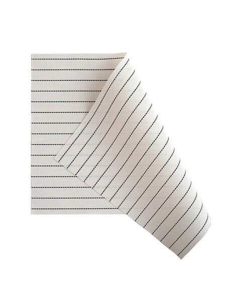 INDIVIDUAL PVC RAYAS NEGRAS 45x30CM BLANCO INDIVIDUAL PVC RAYAS NEGRAS 45x30CM BLANCO