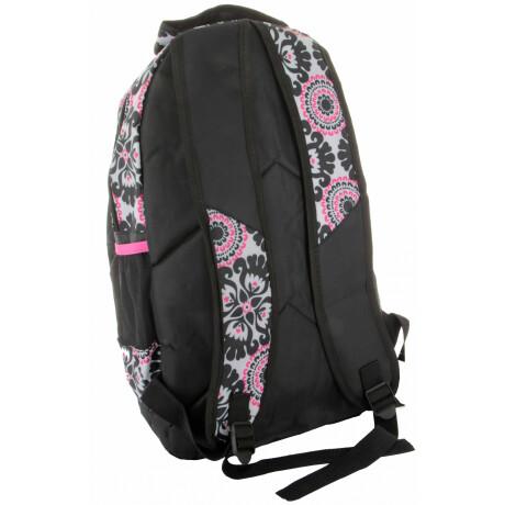 MOCHILA NEGRA C/FLORES COLORES PVC 14422 MOCHILA NEGRA C/FLORES COLORES PVC 14422