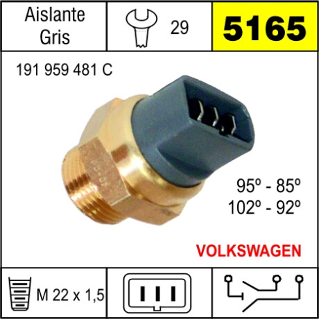 BULBO INTERRUPTOR - ELECTRO FORD-VW 3 FICHAS GUIA INTERIOR - BULBO INTERRUPTOR - ELECTRO FORD-VW 3 FICHAS GUIA INTERIOR -