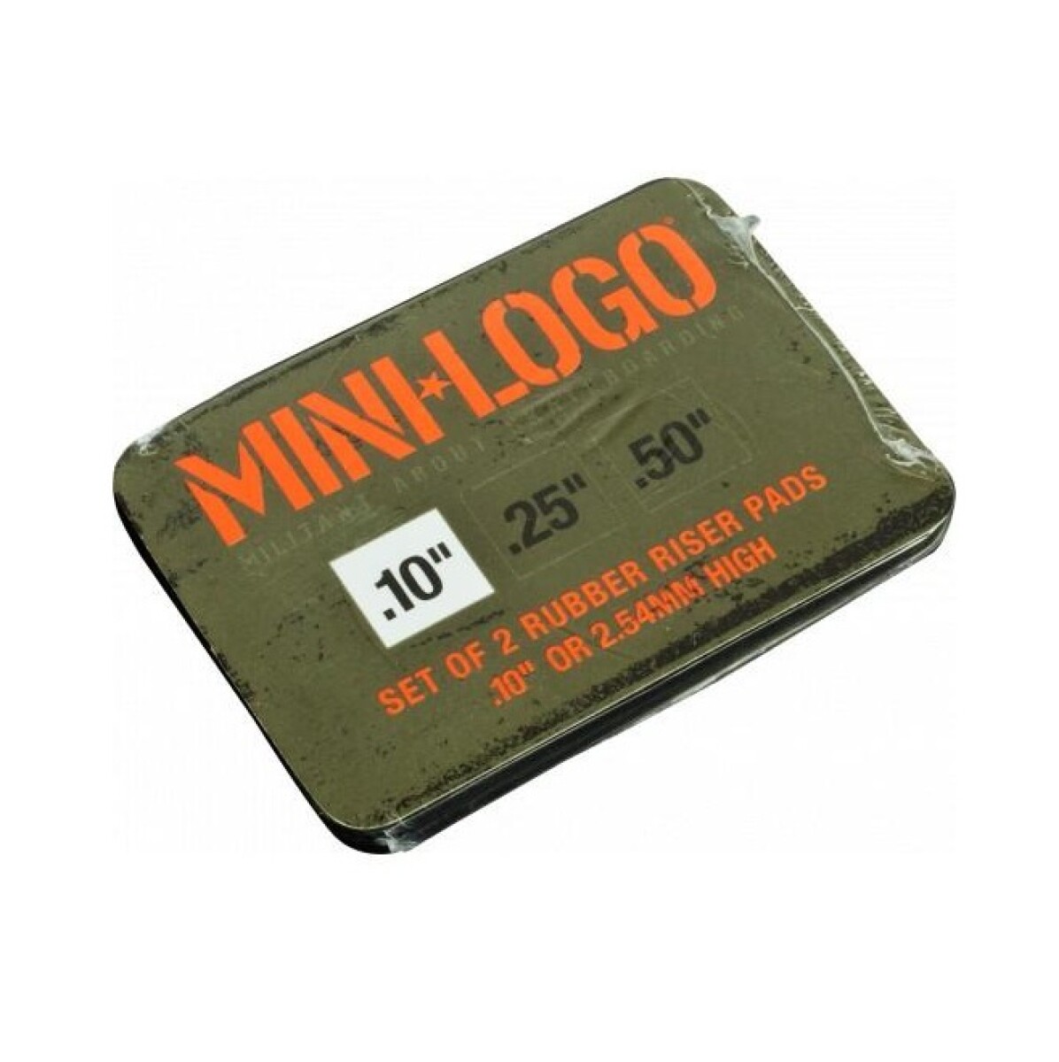 Riser pads Rubber Minilogo .10'' - 2.54 mm 