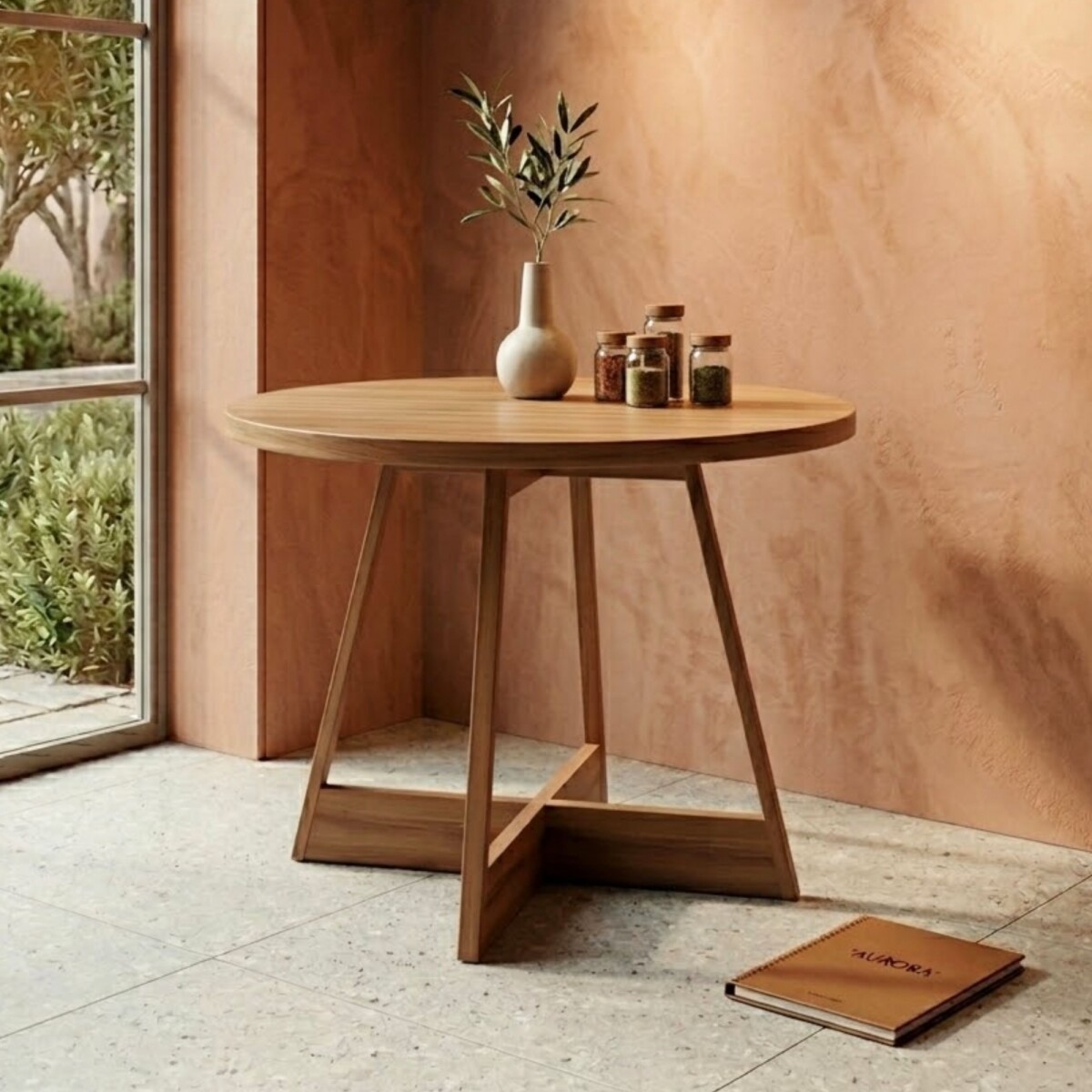Mesa Atria Redonda - Rosa 