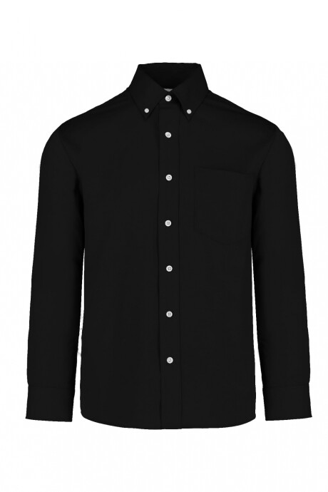 Camisa gabardina manga larga Negro