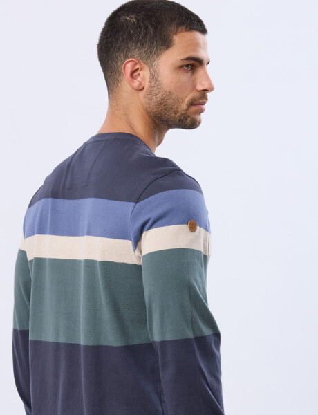 REMERA RAYADA Azul