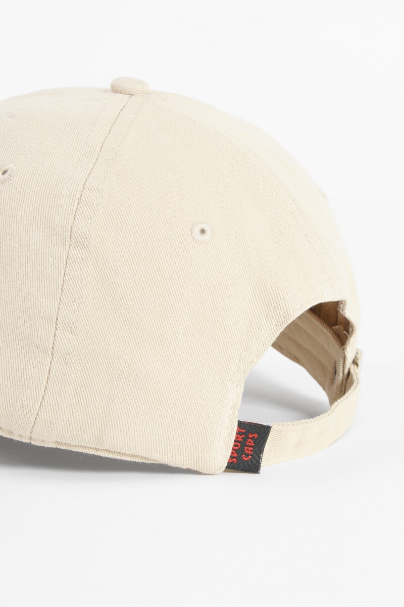 Cap algodón beige