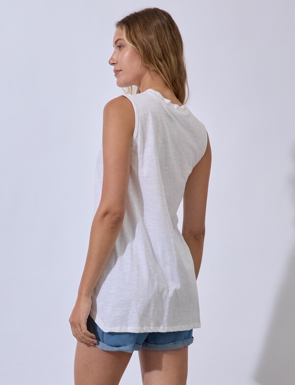 Musculosa Bordada BLANCO