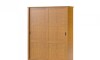Ropero 2 puertas corredizas 2 cajones - Madera maciza Marron