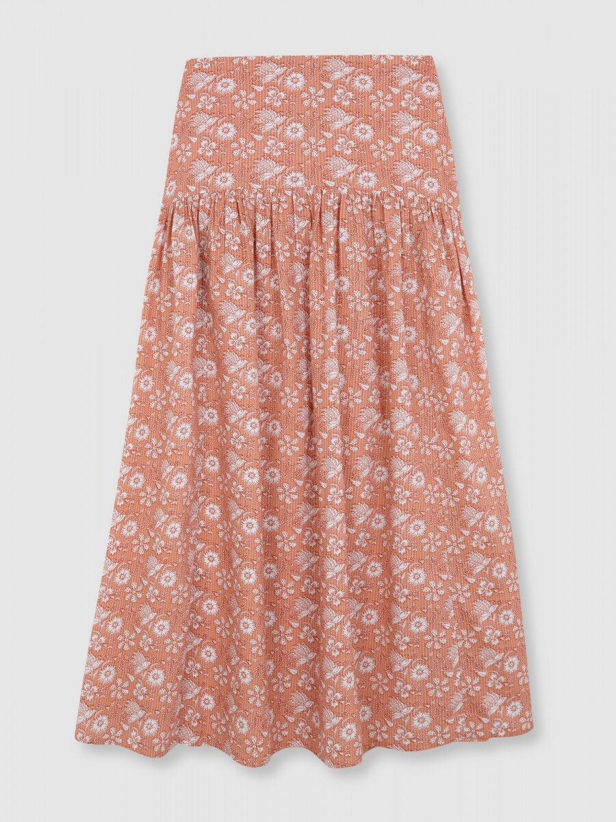 Falda Flor India Gris
