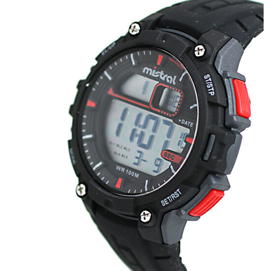 Reloj Mistral Deportivo Silicona Negro. "Producto sin caja" 0