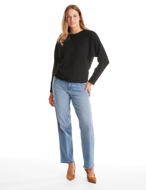 Buzo Ribs Dolman NEGRO