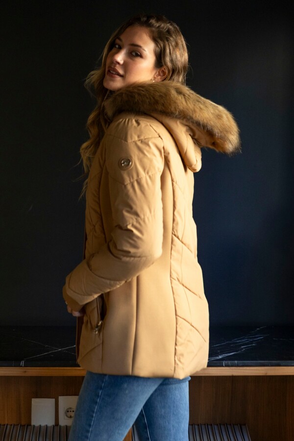Campera Abrigo Faux Fur TOSTADO