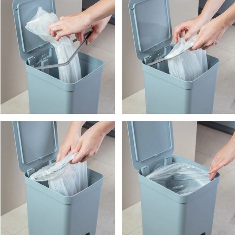 Papelera con pedal 12L Negro