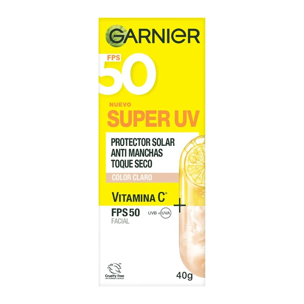 Protector solar Express Aclara FPS 50 Color Claro 40 g – Garnier 