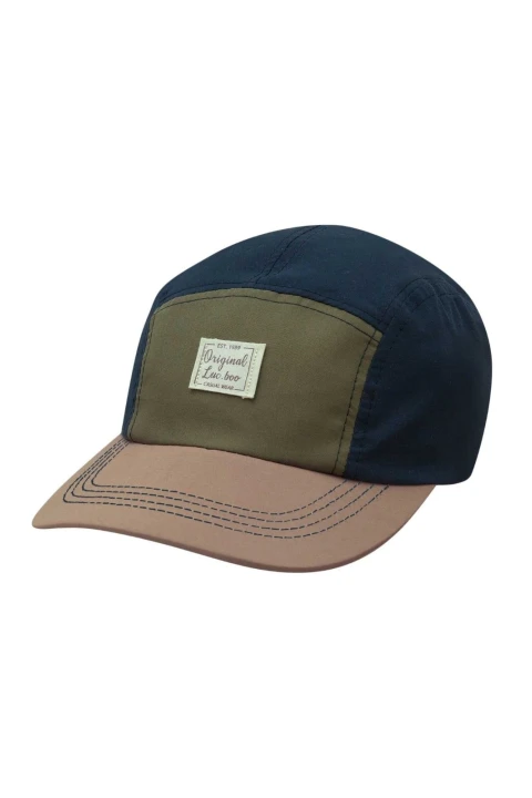 Gorro Azul Con Visera Marron Gorro Azul Con Visera Marron
