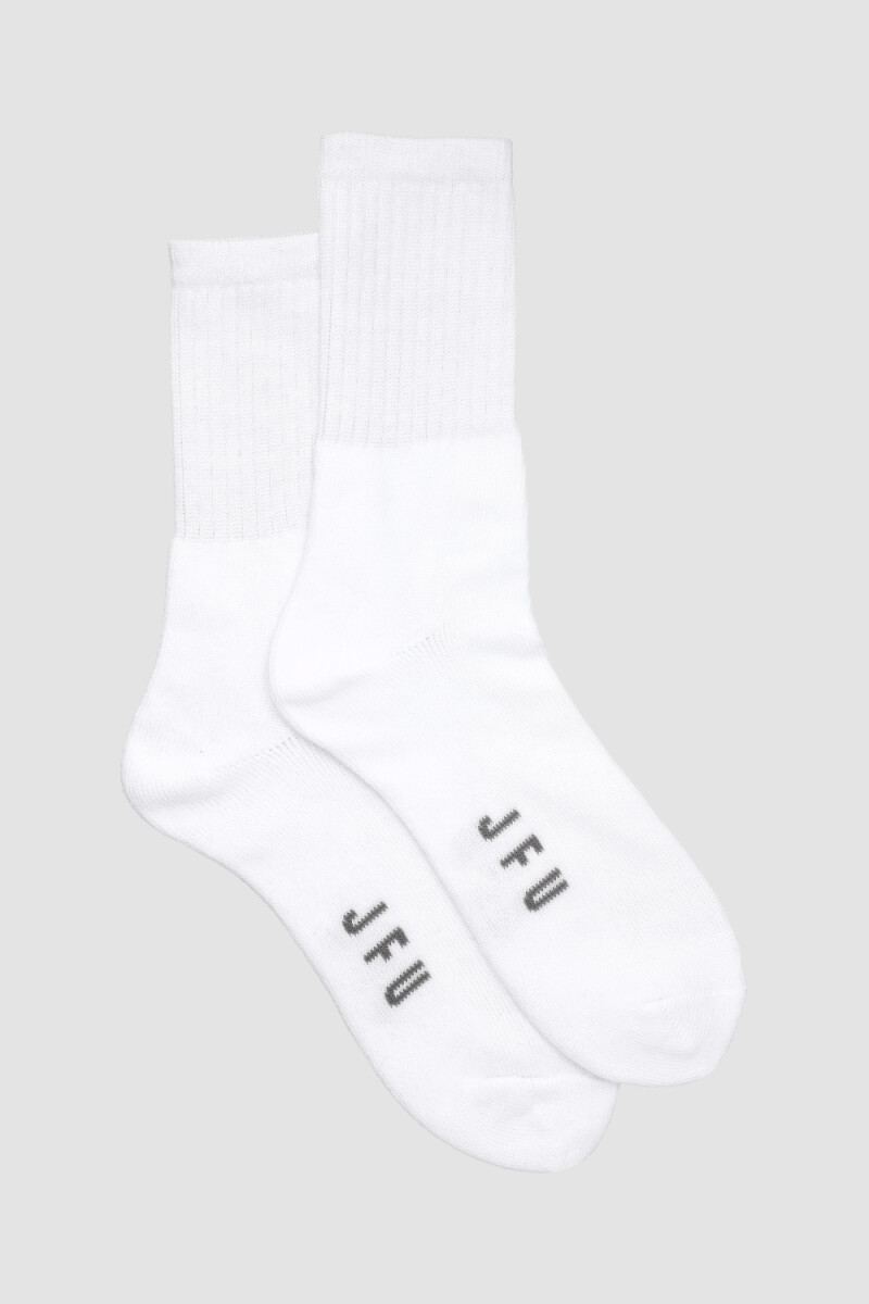 Pack x 2 medias de puño alto - Blanco 