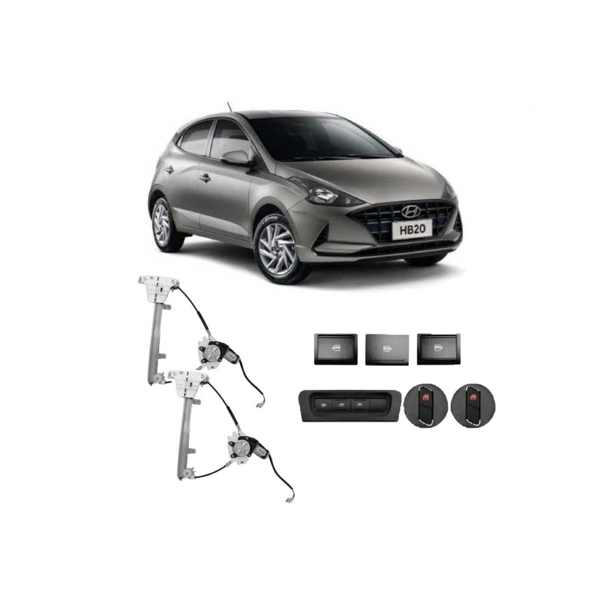 Alzacristal Tragial Hyundai Hb20 4pt 