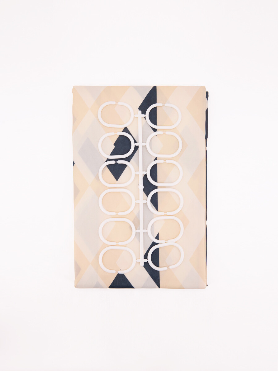 CORTINA BAÑO POLIESTER - NEGRO 