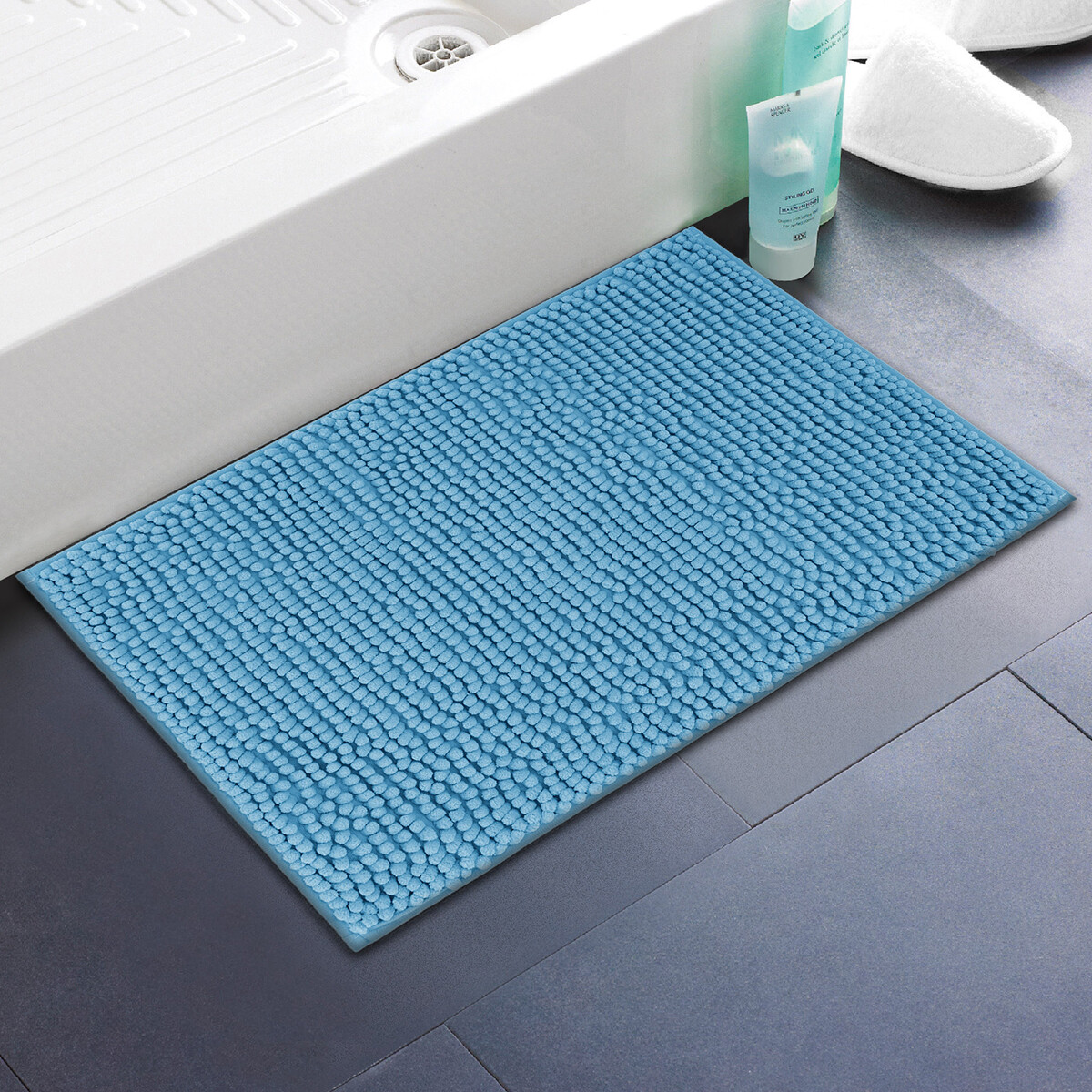 Alfombra Chenille 40 x 60 Cm - TURQUESA 