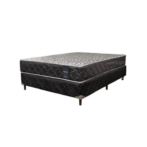 Sommier Paraná Convencional 160x200 cm Negro (Base + Colchón) Sommier Paraná Convencional 160x200 cm Negro (Base + Colchón)