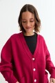 Cardigan oversized FUCSIA
