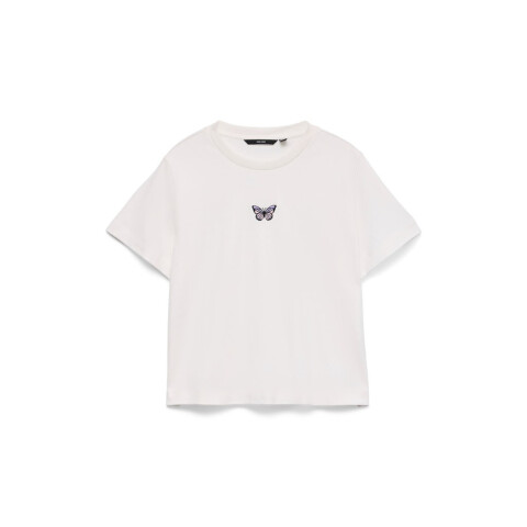 VMSARA METTE SS TOP BOX JRS NOOS Snow White-Sunflower