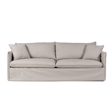 Sofá Snow con Funda - Tela Rústica - 3 cuerpos 1475 (Greige)