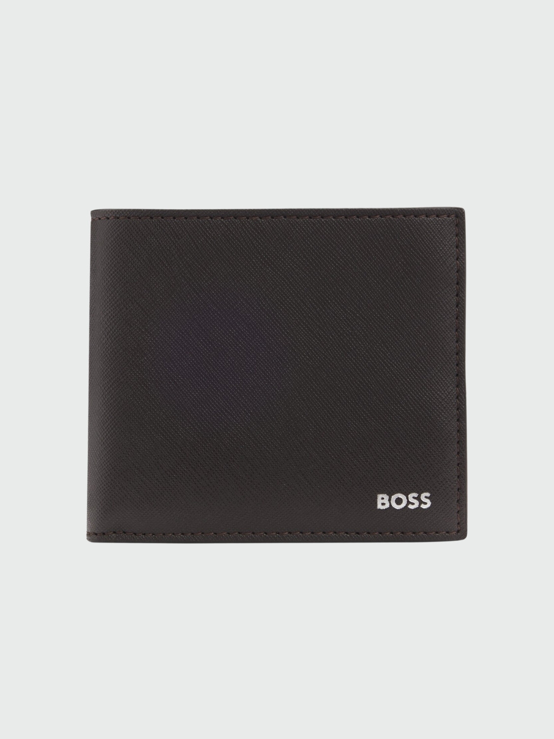 BOSS - Billetera laminada con Logo Beige