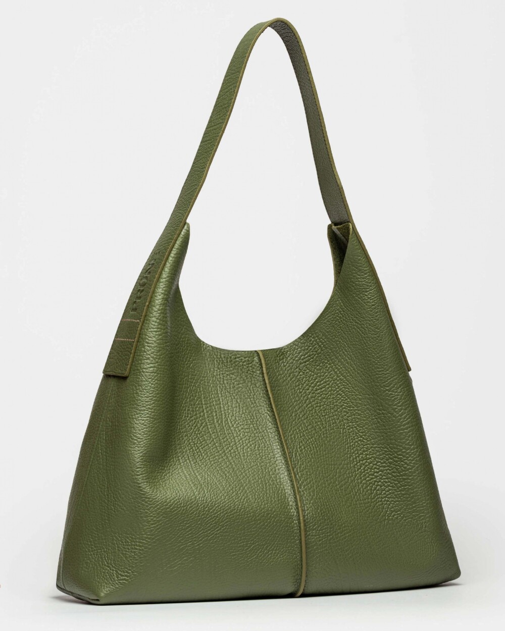 Bolso Tanner en cuero graneado Verde
