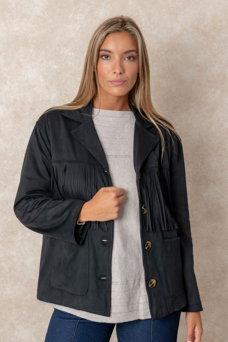 CHAQUETA CRETA - Negro 