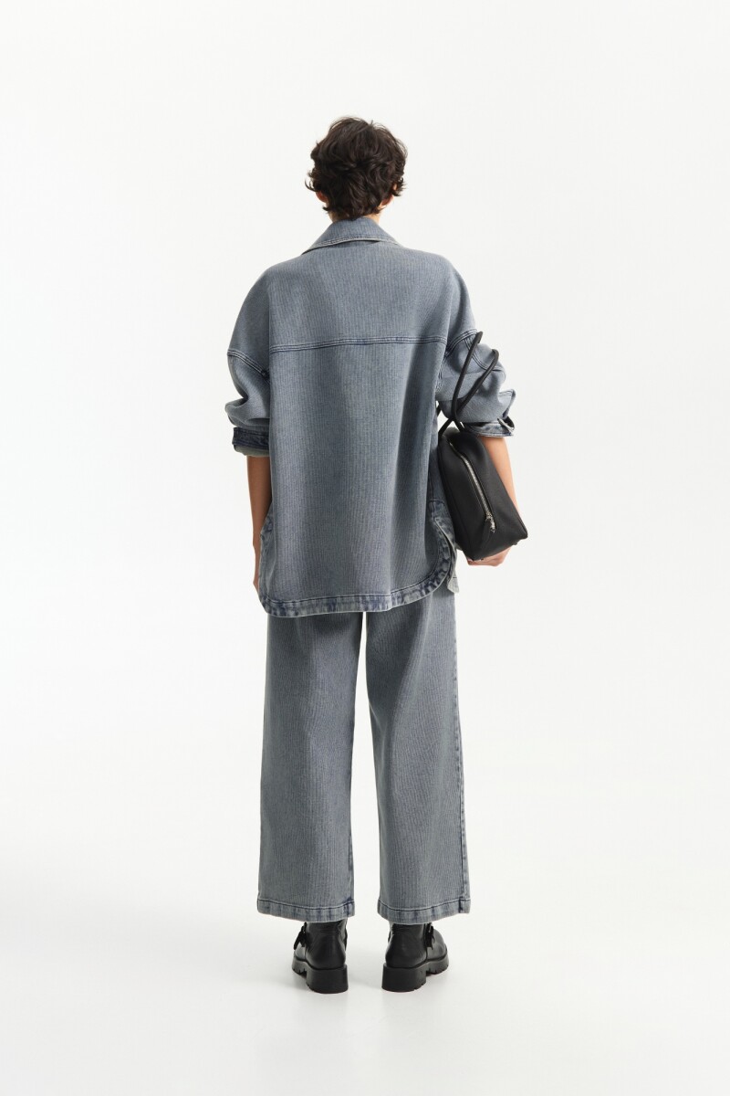 CHAQUETA DENIM Celeste